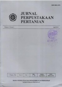 Jurnal Perpustakaan Pertanian Volume 21 Nomor 1 April 2012