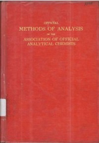 Official Methods of Analysis of The Association of Official Analysis Chemists