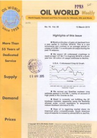 Oil World Weekly Vol. 58 No. 10  / 13 March 2015