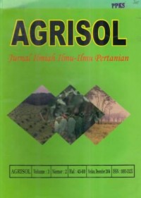 AGRISOL Jurnal Ilmiah ilmu - ilmu Pertanian Volume: 3 No: 2 Desember 2004