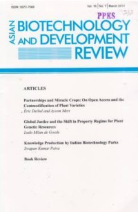 Asian Biotechnology and Development Review Vol. 16 No. 1 Maret 2014