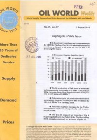 Oil World Weekly Vol. 57 No. 31 / 1 Agustus 2014