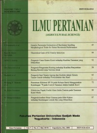 ILMU PERTANIAN (AGRICULTURAL SCIENCE) VOL.7 NO.2 DESEMBER 2001