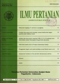 ILMU PERTANIAN (AGRICULTURAL SCIENCE) VOL.9 NO.2 DESEMBER 2002