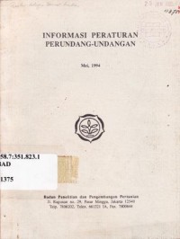 Informasi peraturan Perundang-undangan.