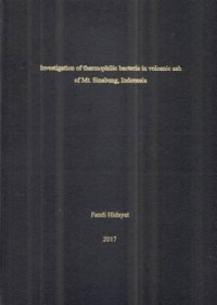 Investigation of thermophilic bacteri volcanic ash of Mt. Sinabung, Indonesia