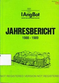 Jahresbericht 106 und 107. Jahrgang Jahre 1988-1989