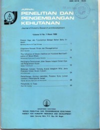 Jurnal Penelitian dan Pengembangan Kehutanan Volume 1 No.1 Juni 1985