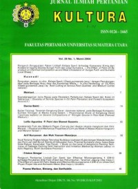 JURNAL ILMIAH PERTANIAN  KULTURA Volume 39, No. 1   Maret   2004