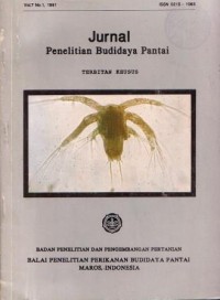 Jurnal Penelitian Budidaya Pantai Vo.8 No.1 1992