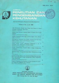 Jurnal Penelitian dan Pengembangan Kehutanan Volume V No.1, Maret 1989