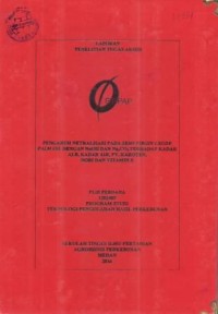 Laporan Penelitian Tugas Akhir Pengaruh Netralisasi Pada Semi Virgin Crude Palm Oil Dengan NaOH dan Na2CO3 Terhadap Kadar ALB, Kadar Air, PV, Karoten, Dobi dan Vitamin E