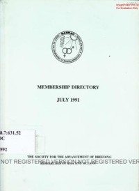 Membership directory July 1991.