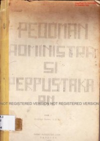 Pedoman Administrasi perpustakaan.