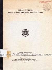 Pedoman Teknis Pelaksanaan Kegiatan Perpustakaan