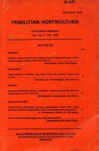 PENELITIAN HORTIKULTURA  Volume 4    No.2  Thn    1991