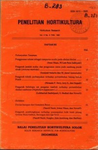 PENELITIAN HORTIKULTURA    Volume 4     No.4    Tahun    1991