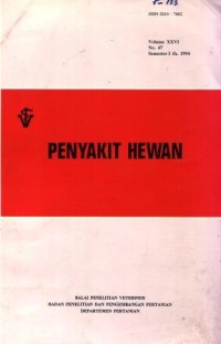 PENYAKIT HEWAN   Volume.XXII   No.40  Semester II  thn 1990