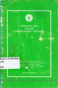 Peranan gizi dalam pembangunan nasional