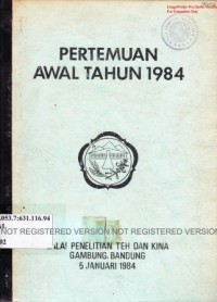 Pertemuan awal tahun 1984