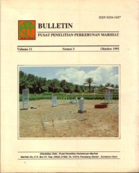 Buletin Pusat Penelitian Perekebunan Marihat Volume.11  Nomor. 3  Oktober 1991