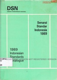 Senarai standar Indonesia 1989