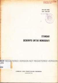 Standar deskripsi untuk monografi