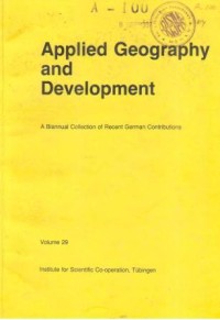 Applied Geography and Development Volume 29 Tahun 1987