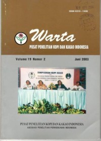 WARTA PUSAT PENELITIAN KOPI DAN KAKAO INDONESIA VOLUME 19 NO. 2   JUNI 2003