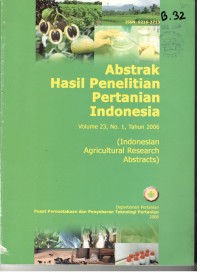 INDONESIAN AGRICULTURAL RESEARCH ABSTRACTS VOLUME 23, NO. 1  2006