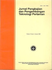 JURNAL PENGKAJIAN DAN PENGEMBANGAN TEKNOLOGI PERTANIAN Volume 6 No.1 JANUARI  2003