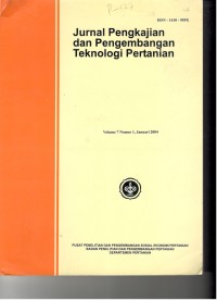 JURNAL PENGKAJIAN DAN PENGEMBANGAN TEKNOLOGI PERTANIAN Volume 7 No.1 JANUARI  2004