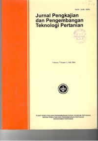 JURNAL PENGKAJIAN DAN PENGEMBANGAN TEKNOLOGI PERTANIAN Volume 7 No.2 JULI  2004