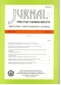 Jurnal Penelitian Tanaman Industri Volume 7 No.1  Maret 2001