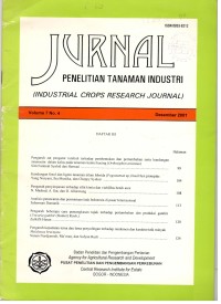 Jurnal Penelitian Tanaman Industri Volume 7 No. 4  Desember 2001