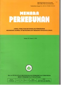 MANARA PERKEBUNAN Volume 78,No.2  Tahun 2010