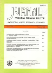 Jurnal Penelitian Tanaman Industri Volume 8 No.4  Desember 2002