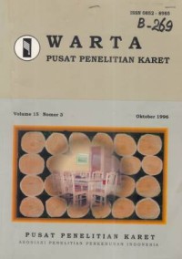 Warta Pusat Penelitian Karet Volume 15 Nomor 3 Oktober 1996