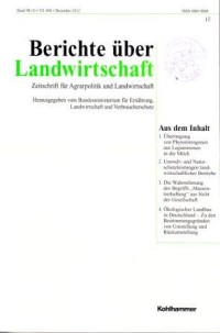 Berichte uber Landwirtschaft Band 90 (3) Dezember 2012