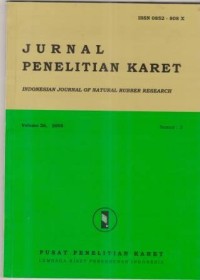 Jurnal Penelitian Karet Volume 26 Nomor 2 Tahun 2008