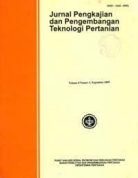 JURNAL PENGKAJIAN DAN PENGEMBANGAN TEKNOLOGI PERTANIAN Volume 8 No.3 Nopember  2005