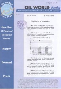 Oil World Weekly Vol.61 No.40 / 19 Oktober 2018